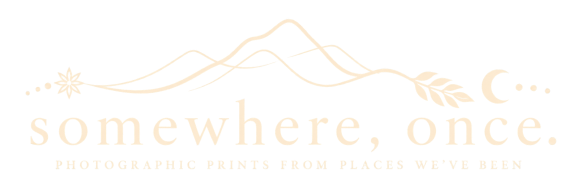 Somewhere, Once. Photographic prints from places we've been